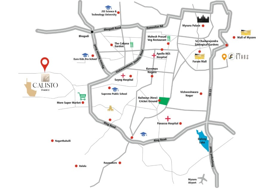 Calisto location map
