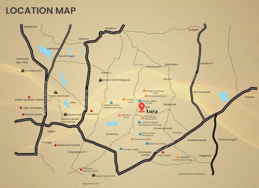 Aura location map