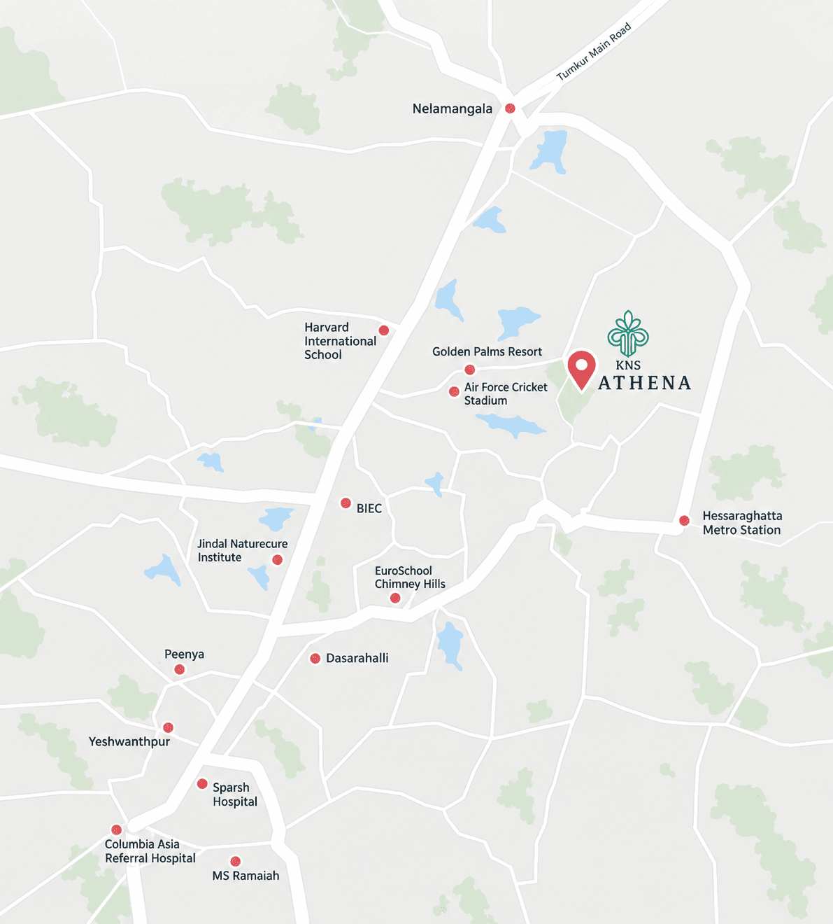 Athena location map