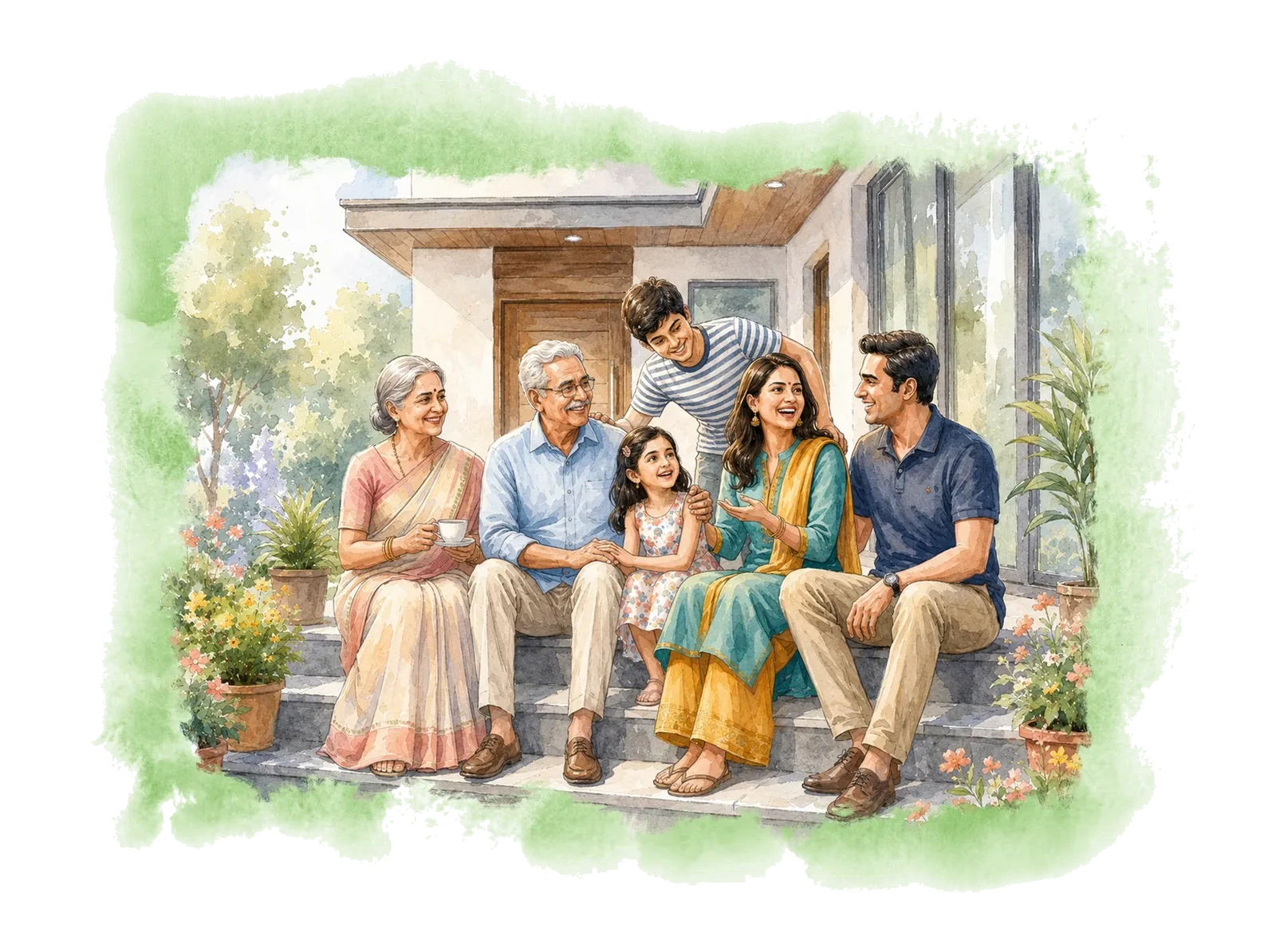 Happy family at their KNS home
